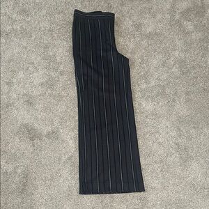 Ann Taylor Striped Stretch Dress Pants Womens Size 4 Blue Navy Teal Trousers